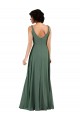 V-Neckline Wrapped Chiffon Bridesmaid Dress with Skirt Slit Brisbane