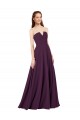 Strapless Chiffon Bridesmaid Dress with Notched Neckline Brisbane