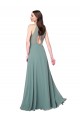 Floor Length Long Chiffon Bridesmaid Dress with Double Bow Feature Brisbane