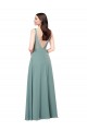 Long Chiffon Formal Bridesmaid Dress with Open Back Brisbane