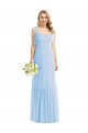 Tie Shoulder Bustier Bodice Ruffle Hem Maxi Bridesmaid Dress Brisbane