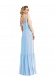 Tie Shoulder Bustier Bodice Ruffle Hem Maxi Bridesmaid Dress Brisbane