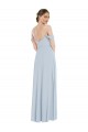 Off the Shoulder Basque Neck Maxi Bridesmaid Dress with Flounce Sleeves Brisbane