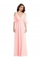 Cold Shoulder Draped Wrap Maxi Bridesmaid Dress Brisbane