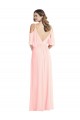 Cold Shoulder Draped Wrap Maxi Bridesmaid Dress Brisbane