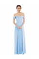 Off the Shoulder Draped Neckline Maxi Formal Bridesmaid Dress Brisbane