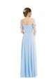 Off the Shoulder Draped Neckline Maxi Formal Bridesmaid Dress Brisbane