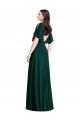 Backless Floor Length Split Sleeves Maxi Bridesmaid Dress Brisbane