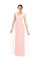 V-Neck Full Length Chiffon Bridesmaid Dress Brisbane