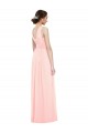 V-Neck Full Length Chiffon Bridesmaid Dress Brisbane