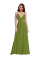 Ruffled Chiffon Cutout Maxi Bridesmaid Dress Brisbane