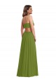 Ruffled Chiffon Cutout Maxi Bridesmaid Dress Brisbane