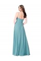 Draped Empire V-Neck Chiffon Bridesmaid Dress Brisbane