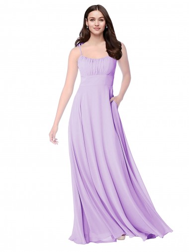 Chiffon A-Line Chiffon Bridesmaids Dress with Ruched Bodice Brisbane