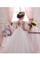 Ivory Ball Gown High Neck Floor Length Sleeveless Flower Girl Dress Brisbane
