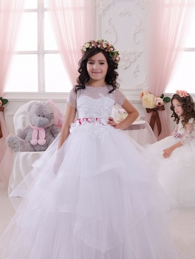 Ivory Ball Gown Sweetheart Floor Length Flower Girl Dress Brisbane