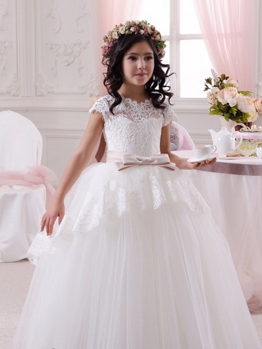 Ivory Ball Gown Sweetheart Floor Length Sleeveless Flower Girl Dress Brisbane
