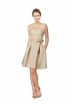 Short Classic Beaded Lace and Satin Bridesmaid Dress with Matching Satin Tie Sash Brisbane