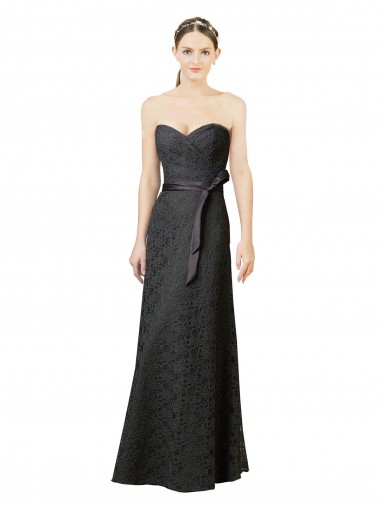 Strapless Lace Bridesmaid Dress with Sweetheart Neckline Brisbane