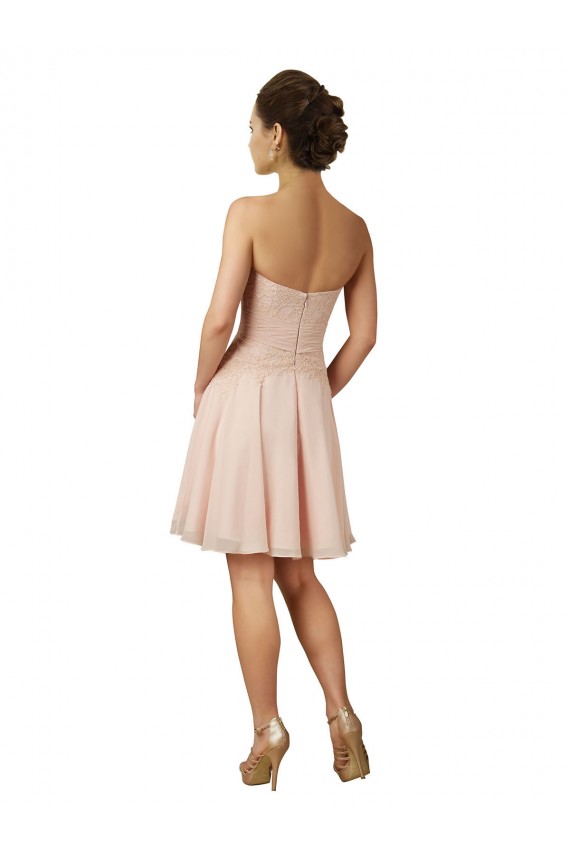 Lace and Chiffon Bridesmaid Dress / Cocktail Dress with Unique Neckline Brisbane