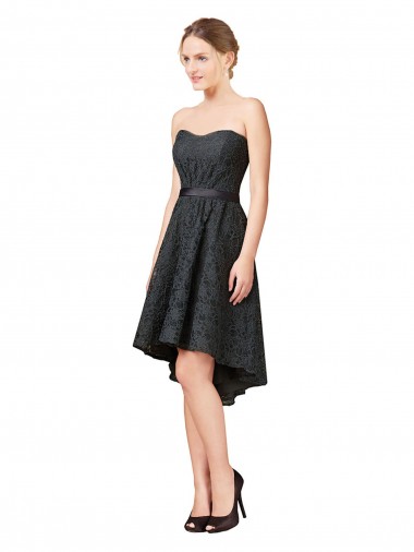 Lace Cocktail Bridesmaid Dress with Hi-Low Hemline Brisbane