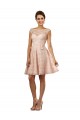 Short Knee Length Lace Bridesmaid Dress with Matching Chiffon Tie Sash Brisbane