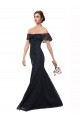 Off the Shoulder Long Lace Bridesmaid Dress / Prom Dress with Flutter Sleeves Brisbane