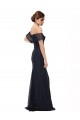 Off the Shoulder Long Lace Bridesmaid Dress / Prom Dress with Flutter Sleeves Brisbane