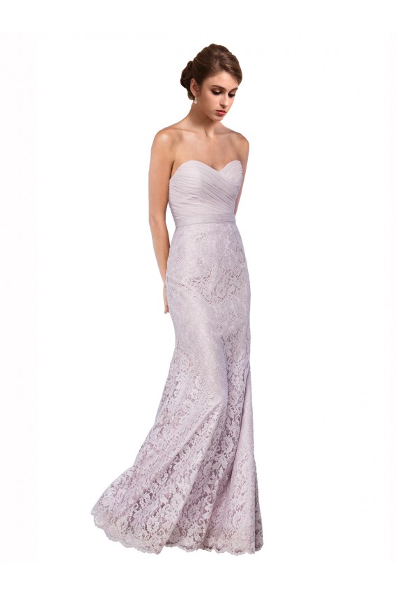 Floor Length Fitted Sweetheart Lace Bridesmaid Dress / Prom Dress Brisbane