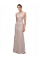 Long Sleeveless All Lace Bridesmaid Dress / Prom Dress with Scoop Neckline Brisbane