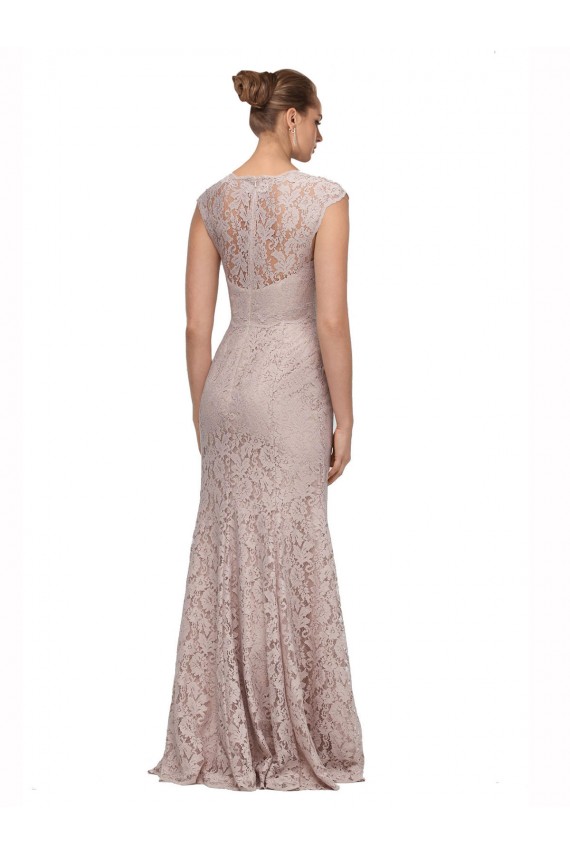 Sweetheart Neckline Cap Sleeves Lace Bridesmaid Dress / Prom Dress with Twist Brisbane