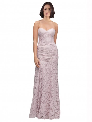 Floor Length Long Mermaid Lace Bridesmaid Dress / Prom Dress with Low Back Brisbane