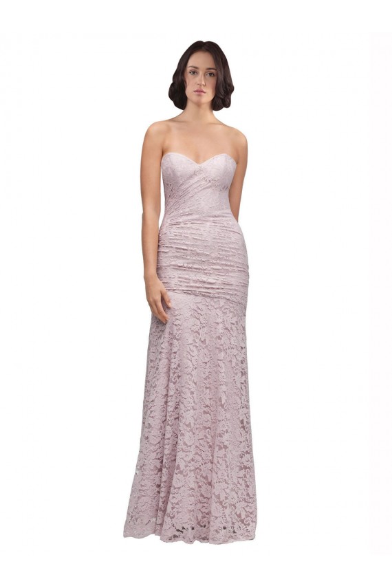 Floor Length Long Mermaid Lace Bridesmaid Dress / Prom Dress with Low Back Brisbane