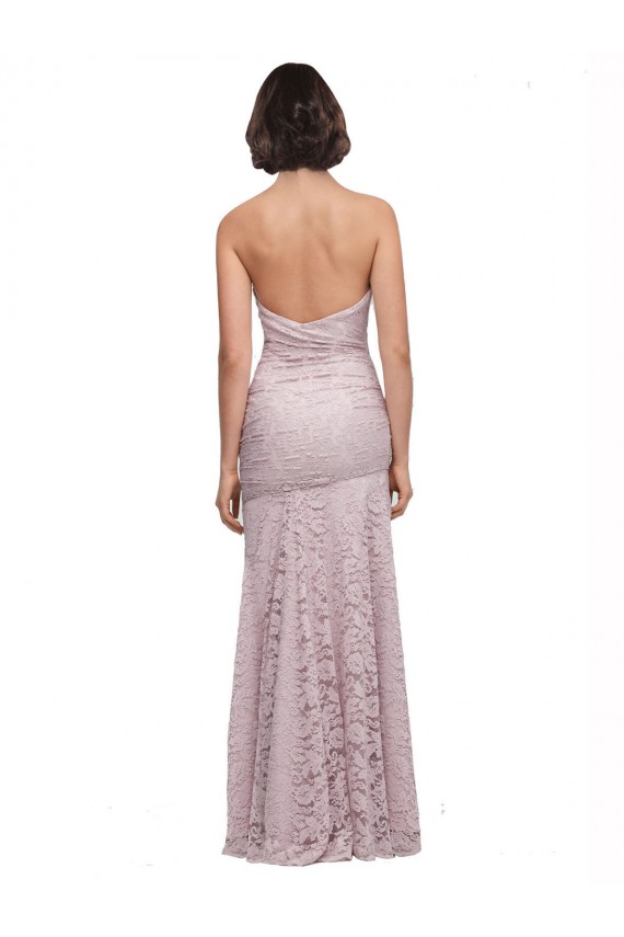 Floor Length Long Mermaid Lace Bridesmaid Dress / Prom Dress with Low Back Brisbane