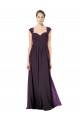Long Chiffon Sweetheart Bridesmaid with Lace Straps and Keyhole Back Brisbane