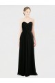 Long Strapless Lace Bodice Bridesmaid Dress with Sweetheart Neckline and Criss-Cross Pleats Brisbane