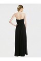 Long Strapless Lace Bodice Bridesmaid Dress with Sweetheart Neckline and Criss-Cross Pleats Brisbane