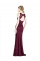Long Lace Bridesmaid Dress / Prom Dress with Peekaboo Bodice and Keyhole Back Brisbane