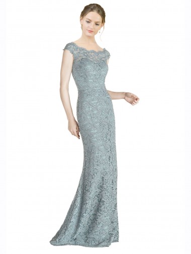 Off the Shoulder Mermaid Lace Bridesmaid Dress / Prom Dress with Cap Sleeves Brisbane