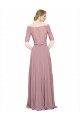 Off the Shoulder Lace Crop Top A-Line Chiffon Bridesmaid Dress / Prom Dress Brisbane