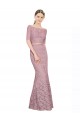 Short Sleeves Crop Top Mermaid Lace Bridesmaid Dress / Prom Dress Brisbane