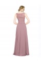 Long A-Line Chiffon Bridesmaid Dress / Prom Dress with Sleeveless Lace Crop Top Brisbane