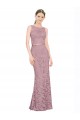 Sleeveless Crop Top High Neck Mermaid Lace Bridesmaid Dress / Prom Dress Brisbane