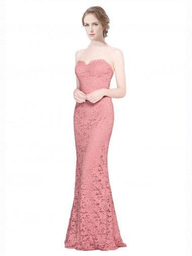 Fitted Sweetheart Mermaid Lace Bridesmaid Dress / Prom Dress Brisbane