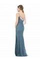 Deep V-Neck All Over Chantilly Lace Bridesmaid Dress with Criss Cross Open Back Brisbane