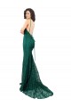 Black Tie Sleek Fishtail Shaped Long Lace Bridesmaid Dress / Prom Dress Brisbane