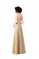 Lace A-Line Long Bridesmaids Dress with Satin Waistband Brisbane