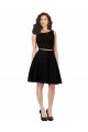Two Piece Short Lace Cocktail Bridesmaid Dress with Jewel Neckline Brisbane