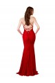 Low Back V-Neckline Floor Length Formal Lace Bridesmaid Dress / Prom Dress Brisbane