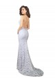 Mermaid Fitted High Neck Low Back Fishtail Wedding Dress Brisbane